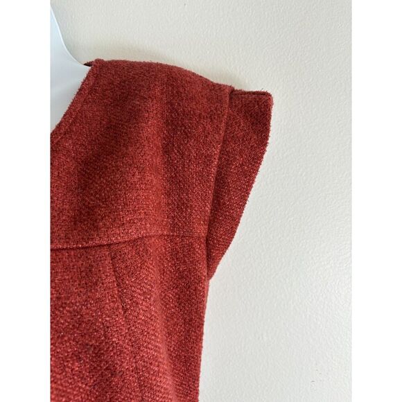 Anthropologie Tabitha Blustery Days Vest Dress Jacket in Rust Size 2 - Picture 6 of 9
